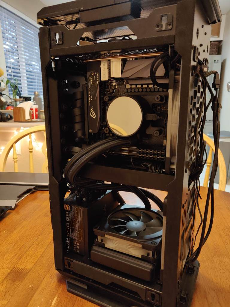 Bringing it all together. The cable management is so well thought out in this case.